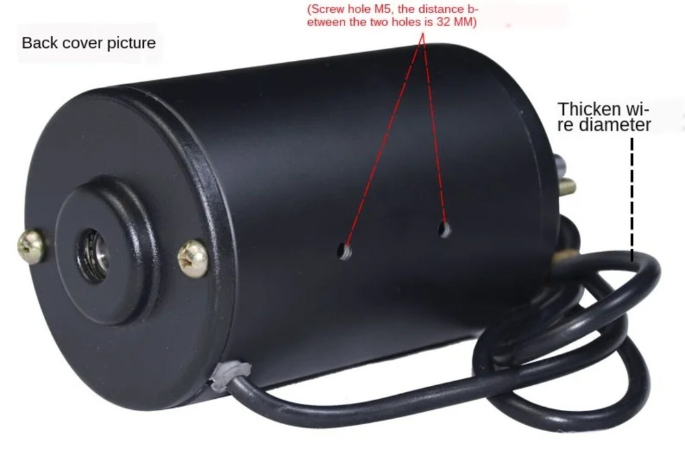 12V-24V Dual Axis Carbon Brushless Motor with Ball Bearings for Lathe