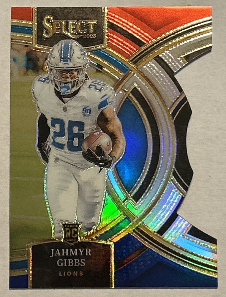 2023  Select Jahmyr Gibbs Prizm premier red Blue Die Cut RC