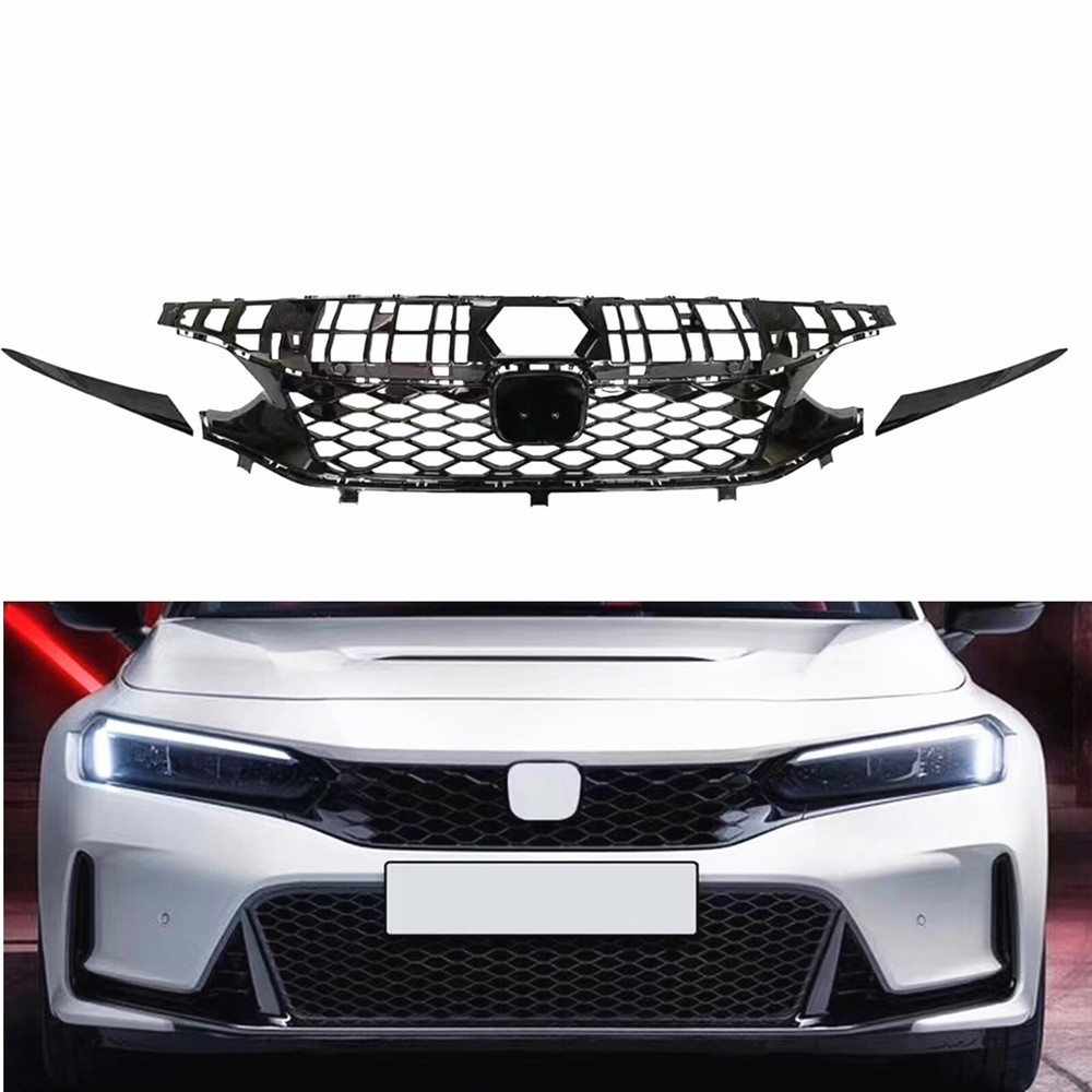 Honda Civic 2022-24 Type R Style Mesh Grille Trim No Sensor Hole