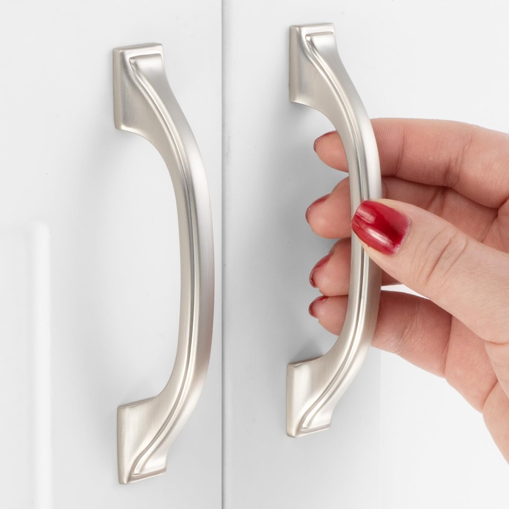 10 Pack 3 Inch Brushed Nickel Cabinet Pulls Satin Nickel Cabinet Handles Silv...