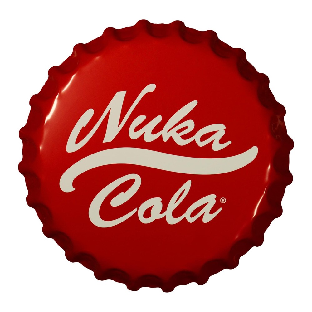 Vintage Fallout Nuka-Cola Bottle Cap Metal Tin Sign