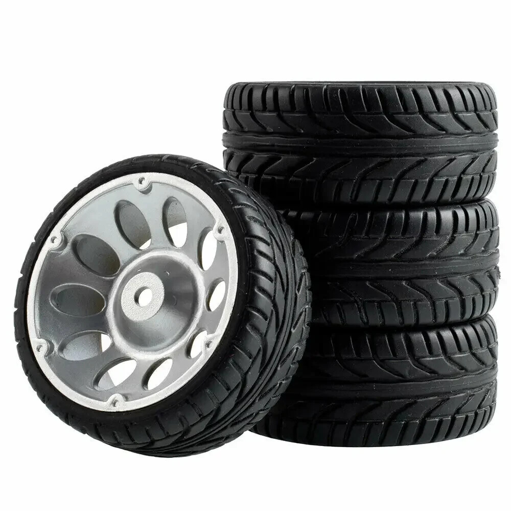 High-Grip On-Road RC Car Wheels & Tires for Kyosho HPI Tamiya MST HSP TT01 Fw06 Nitro 3 Rs4