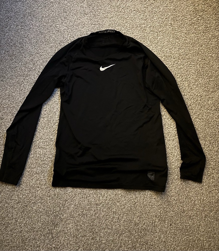 Nike Men’s Long Sleeve Black Dry Fit Shirt  Medium