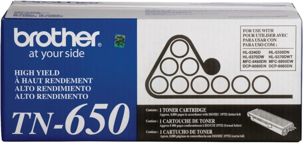 Brother Genuine High Yield Toner Cartridge, TN650