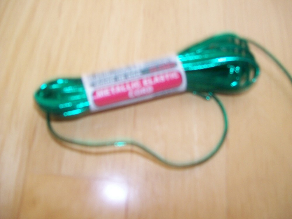 New StretchRite Green Metallic Elastic Cord 15ft for Face Mask Strings