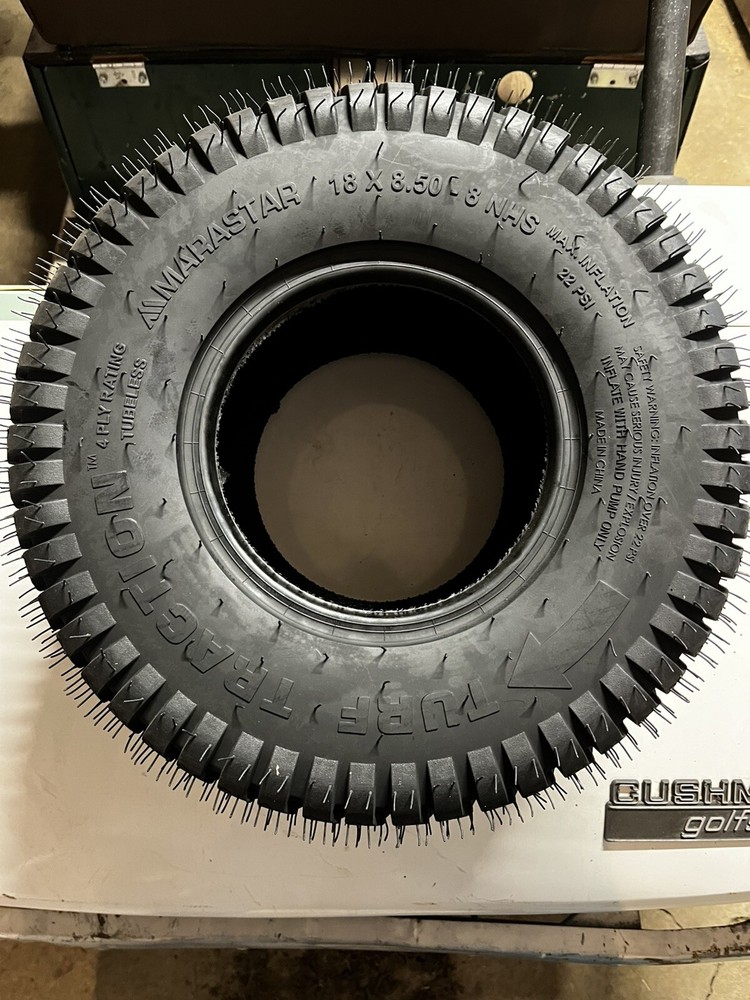 Marastar Turf Traction 18x8.50-8 Tire Only for Lawn Mowers and Golf Carts, 4 ...