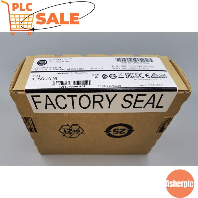 1769-IA16/A AB CompactLogix 16 Pt 120VAC D/I Module 1769IA16 New Factory Sealed