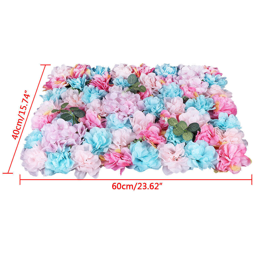 12Pcs Wedding Artificial Flower Wall Panel Hydrangea Rose Panel Party Decoration