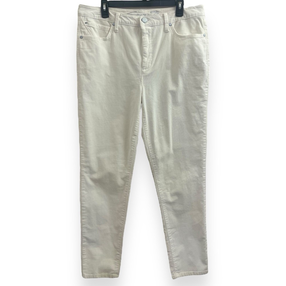 Seven For All Mankind Corduroy Pants Women’s 14 Off White Straight Leg Jean