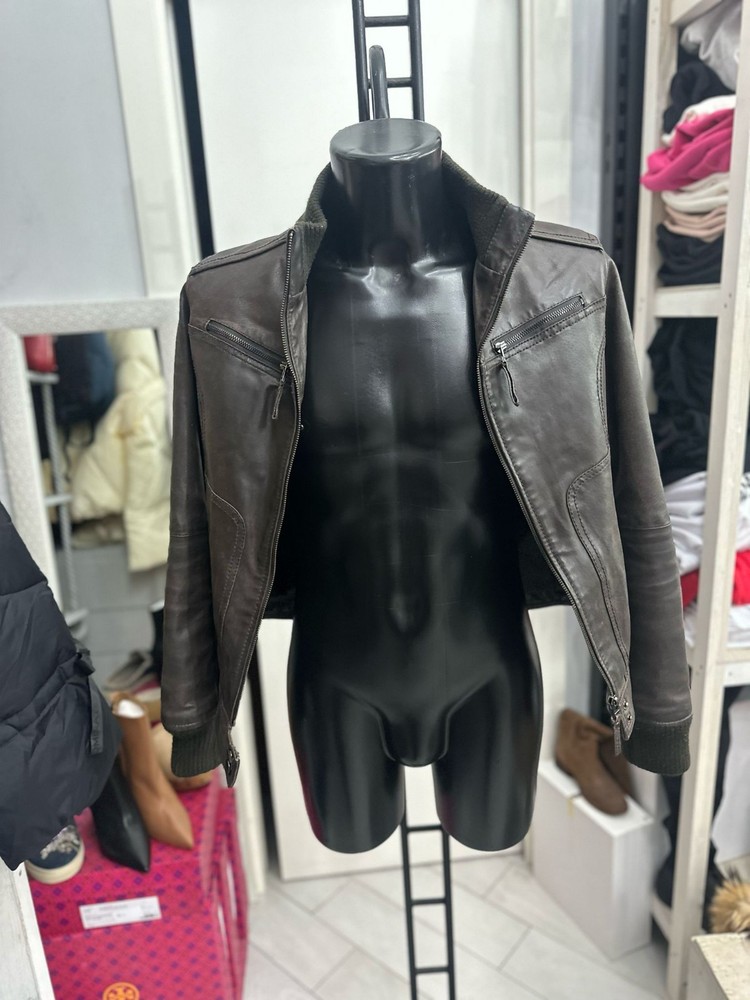 Conbipel Mens Brown Genuine Leather Jacket Size 46 LLV1437