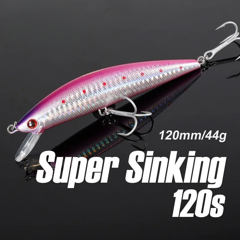 44g Heavy Sinking Minnow Fishing Lure Long Casting Wobbler Artificial Hard Bait