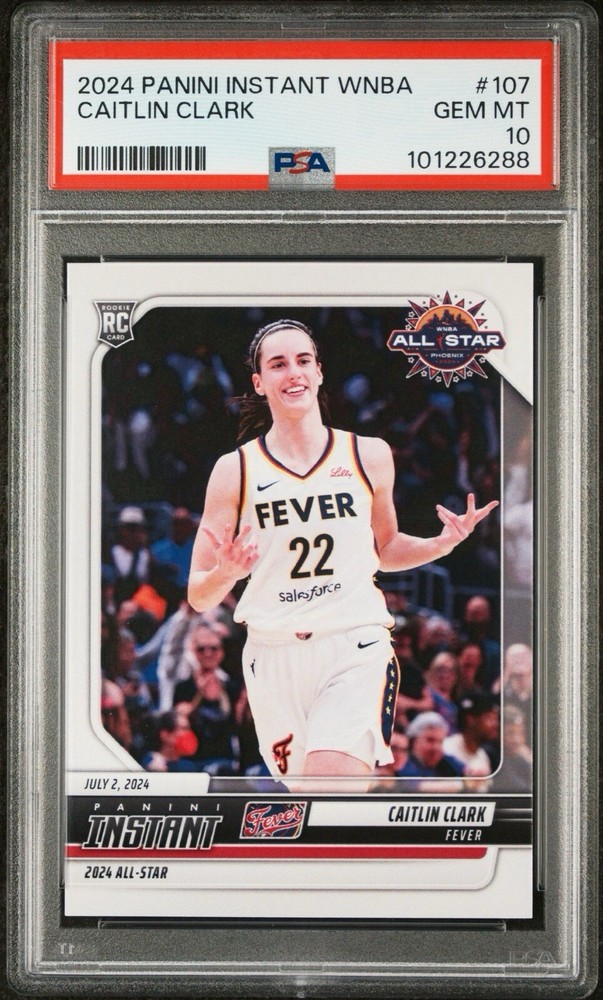 Caitlin Clark 2024 Panini Instant WNBA #107 All-Star Rookie PSA 10 Gem Mint RC