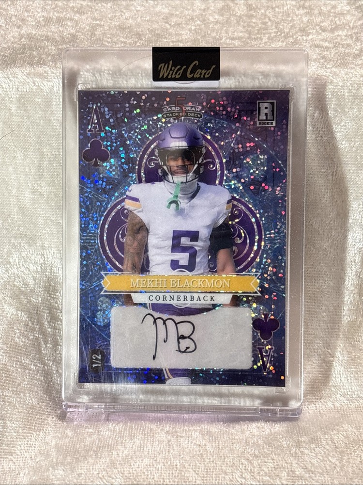 2023 Wild Card 5 Draw Mekhi Blackmon Auto 1/2 Minnesota Vikings