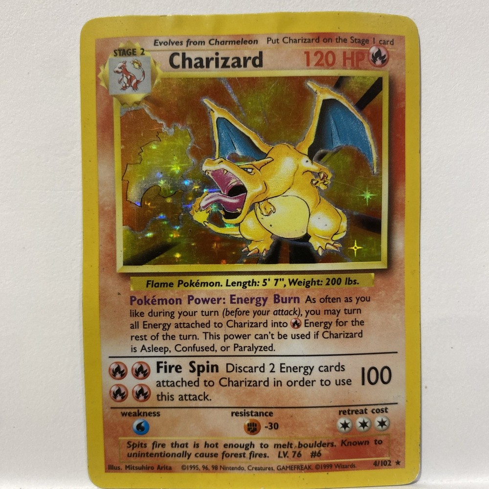 Charizard 4/102 Holo Base Set Unlimited 1999 Pokemon Card