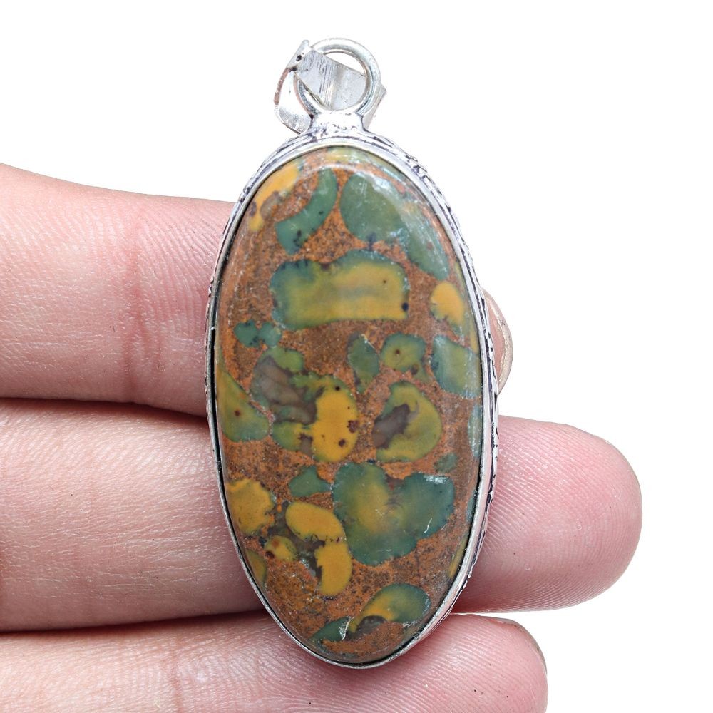 Azuboo Lite Gemstone Silver Pendant Mother Day Gift 2.25 Inch