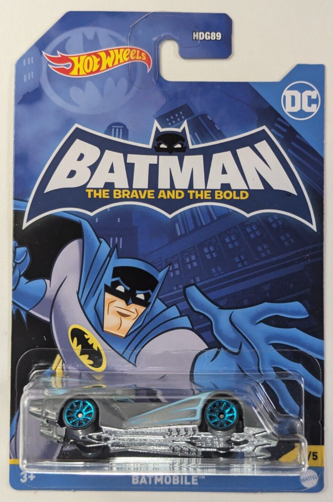Batmobile Hot Wheels 1/5 Batman Brave and the Bold DC Comics HDG89 Gray Blue