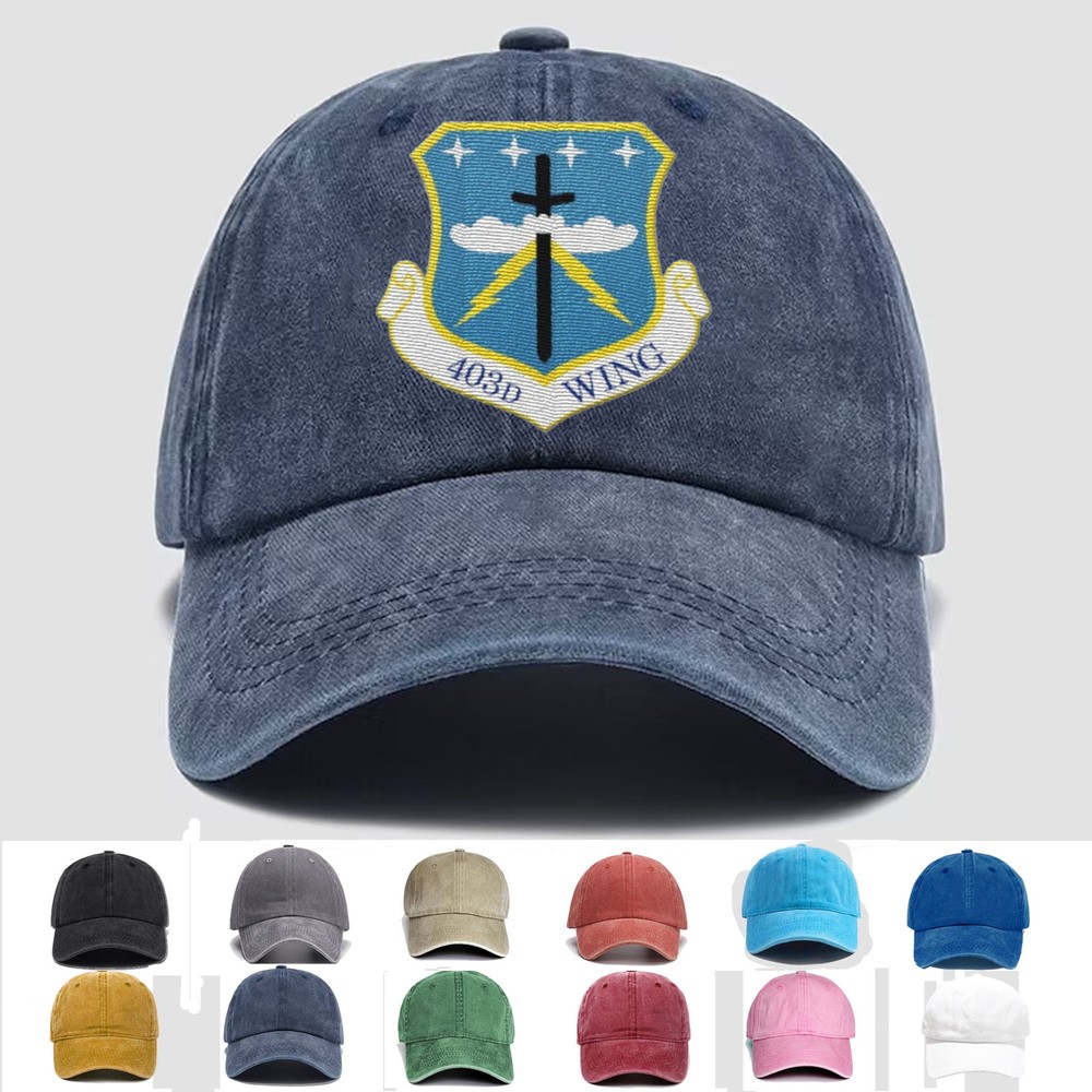 Custom Personalization Embroidered Hat 403rd Wing, Veteran Cap, Trucker Hat,Gift