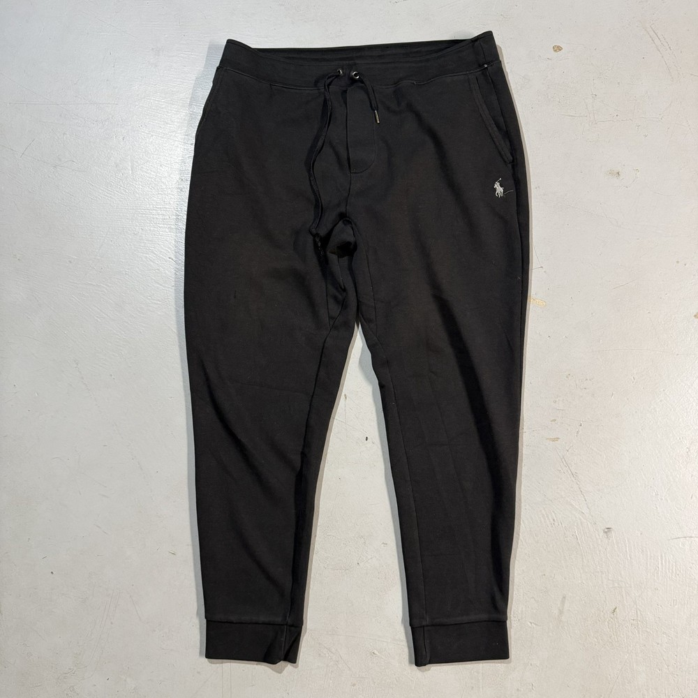 Men's Polo Ralph Lauren Double Knit Jogger Sweatpants Pants Performance Black XL