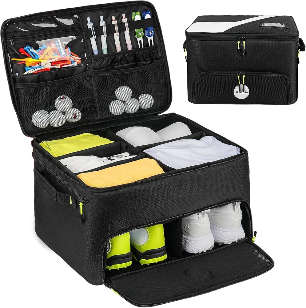 2-Layer Waterproof Golf Trunk Organizer for Car Storage & Accessories
