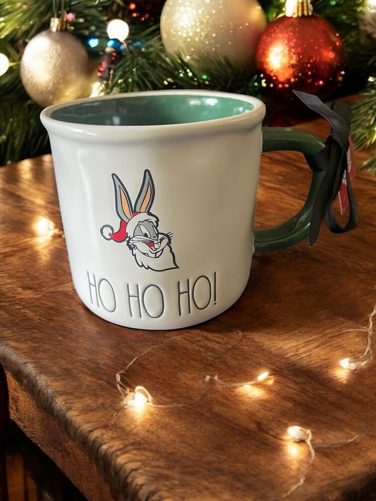 Rae Dunn Looney Tunes Bugs Bunny Ho Ho Ho 16oz Christmas Coffee Mug Gift