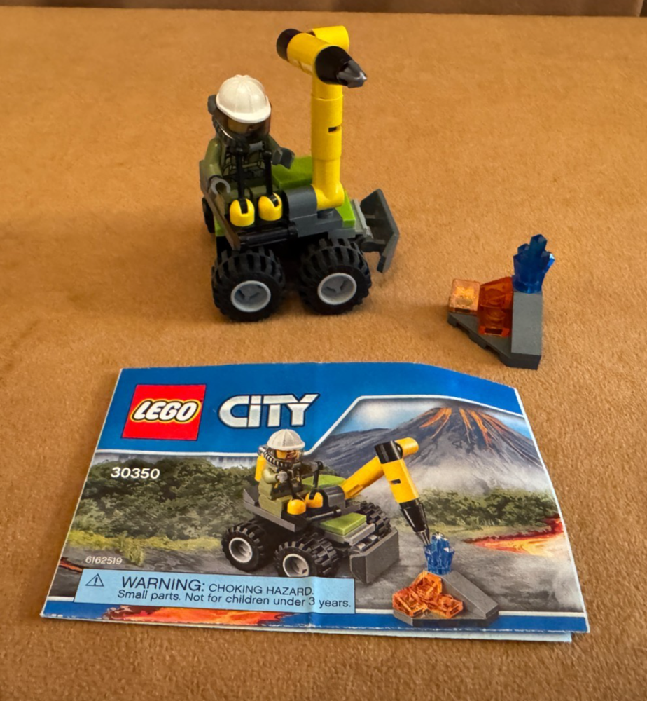 30350 LEGO Complete CITY: Volcano Jackhammer with manual