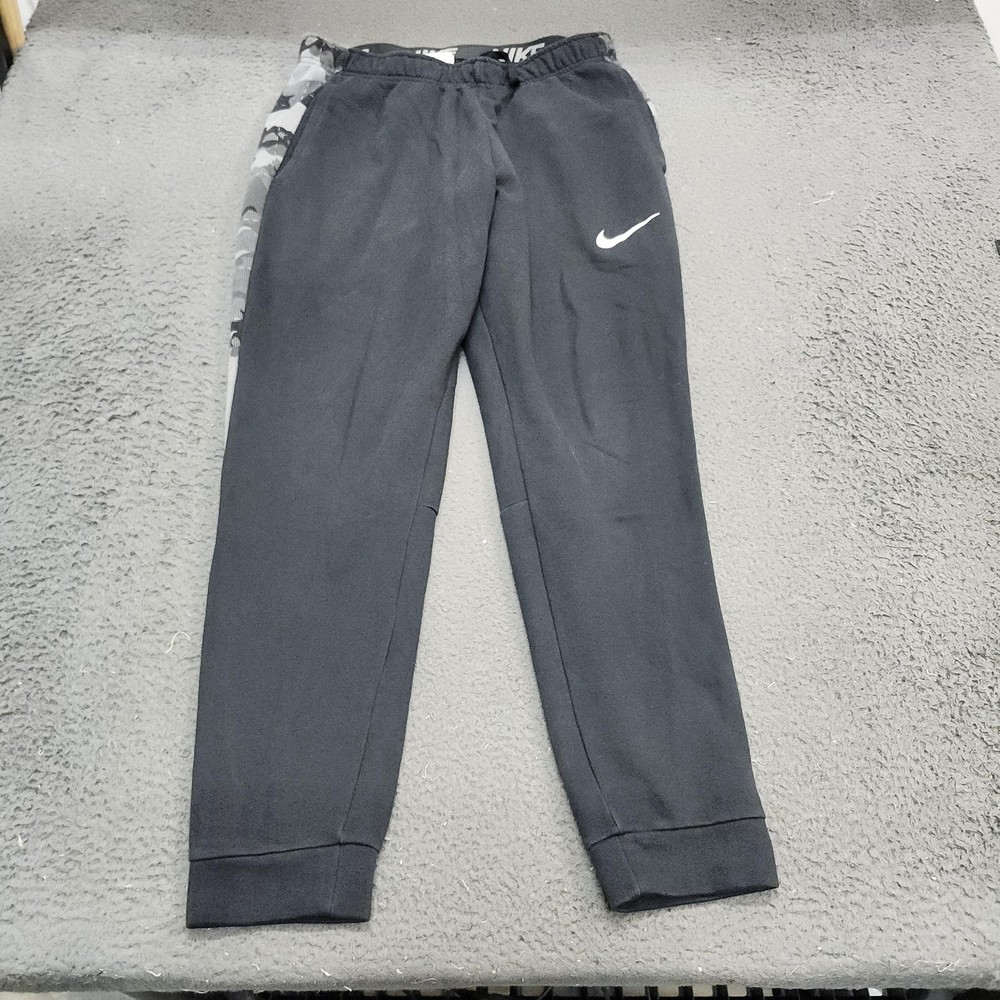 Nike Pants Mens Large Black Dri-FIT Joggers Camo Side Panels Athletic Running