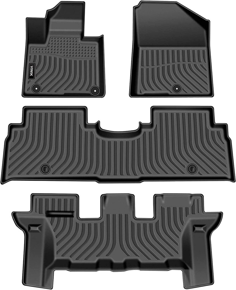 2016-2020 Kia Sorento 7-Seat All-Weather TPE Rubber Floor Mats US