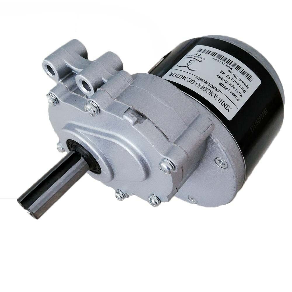 24V 250W 75/120 RPM Low-Speed Permanent Magnet Brush Motor