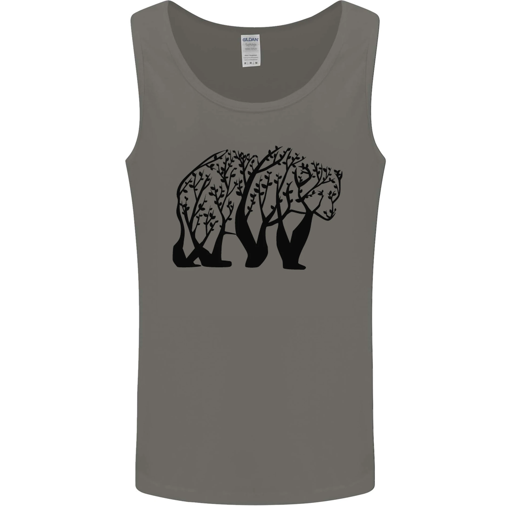 Bear Tree Animal Ecology Mens Vest Tank Top