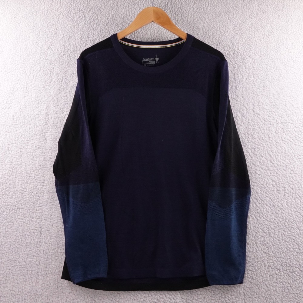 Smartwool Intraknit Merino Wool Blend Long Sleeve Crew Neck Shirt Men's L
