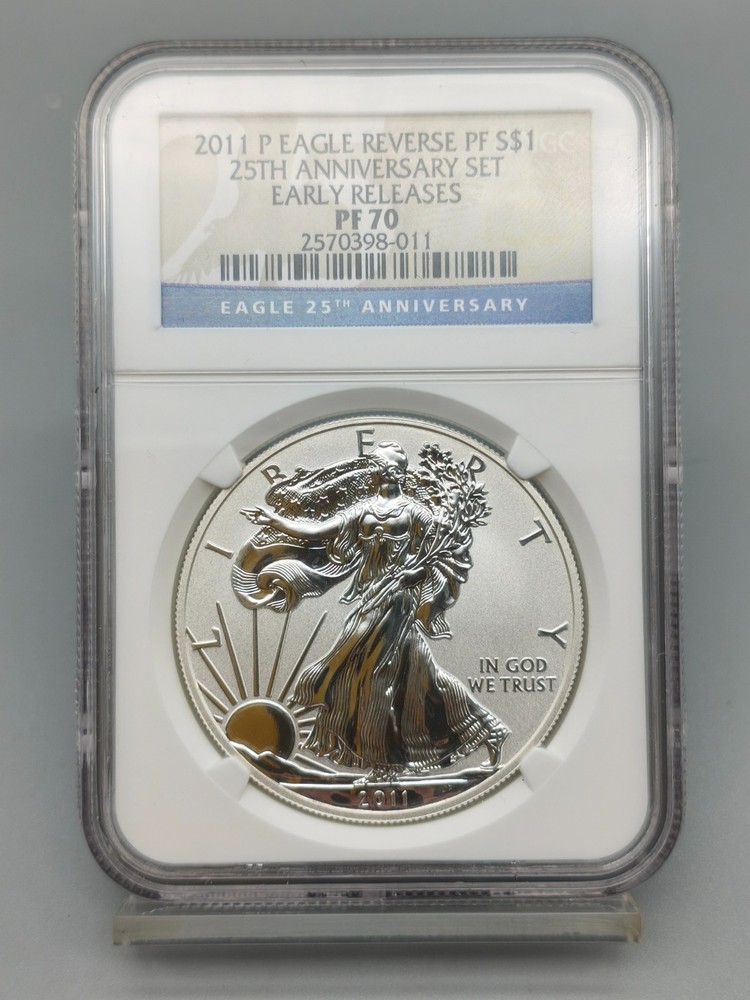2011 P Reverse Proof Silver Eagle 25th Anniversary Set NGC PF 70 Early Releases