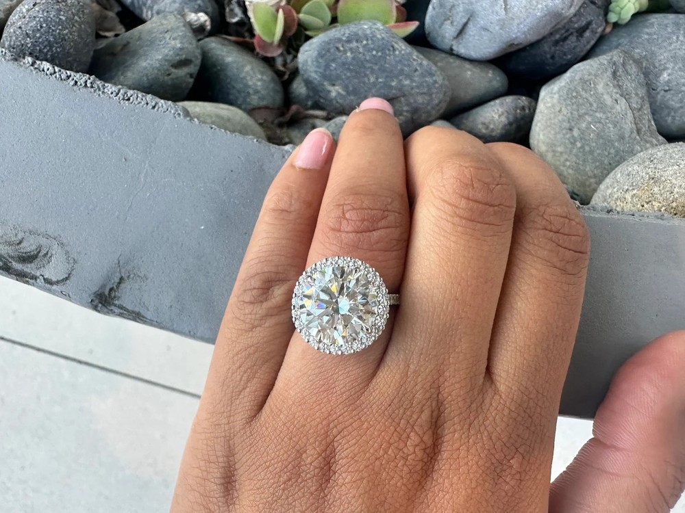 Cyber Monday! Women's Gift 8.00Ct Lab Grown/CVD Diamond 14k White Gold Ring-image