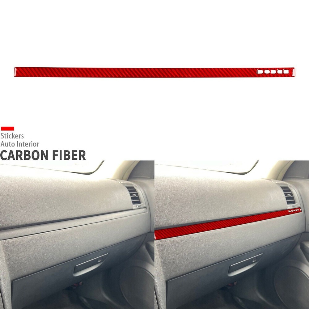 Red Carbon Fiber Co-pilot Dashboard Panel Cover For Dodge Magnum Charger 2008-10