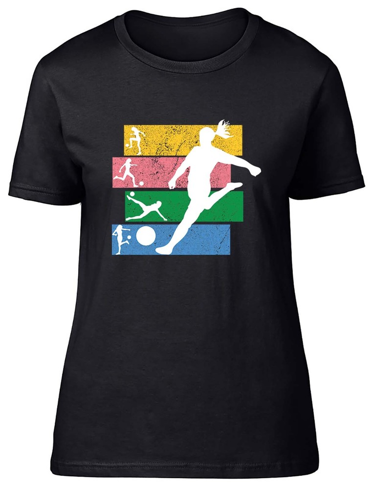 Womens Football Womens T-Shirt Supporter Fan Player Soccer Ladies Gift Tee