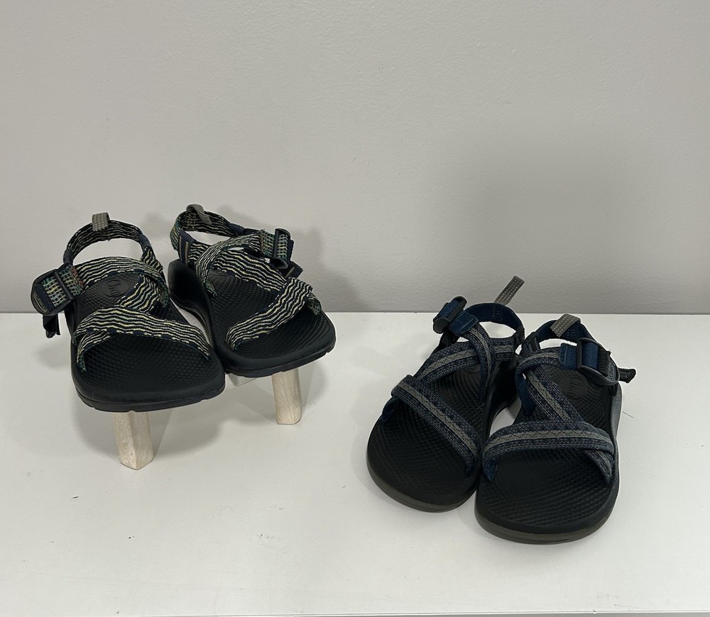 Chaco Kids Size 13 Unisex Sandals Green Blue 2-Pair Pack