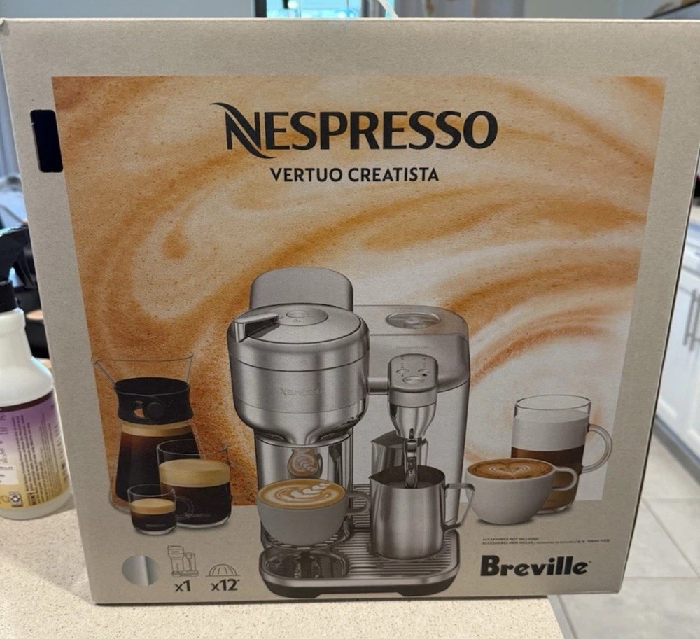 Nespresso Vertuo Creatista by Breville BVE850BSS Espresso Maker Brand New NIB