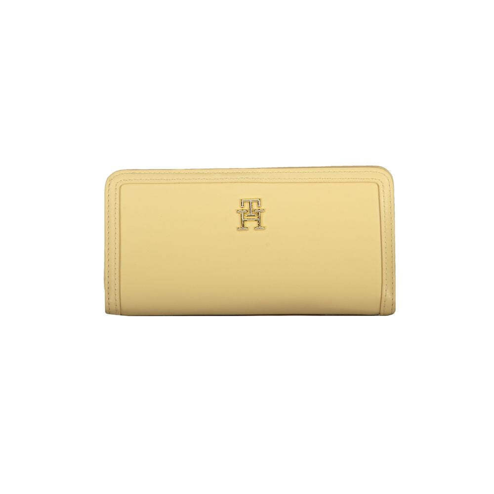 Tommy Hilfiger Beige Polyester Wallet for Men Slim Bifold Design