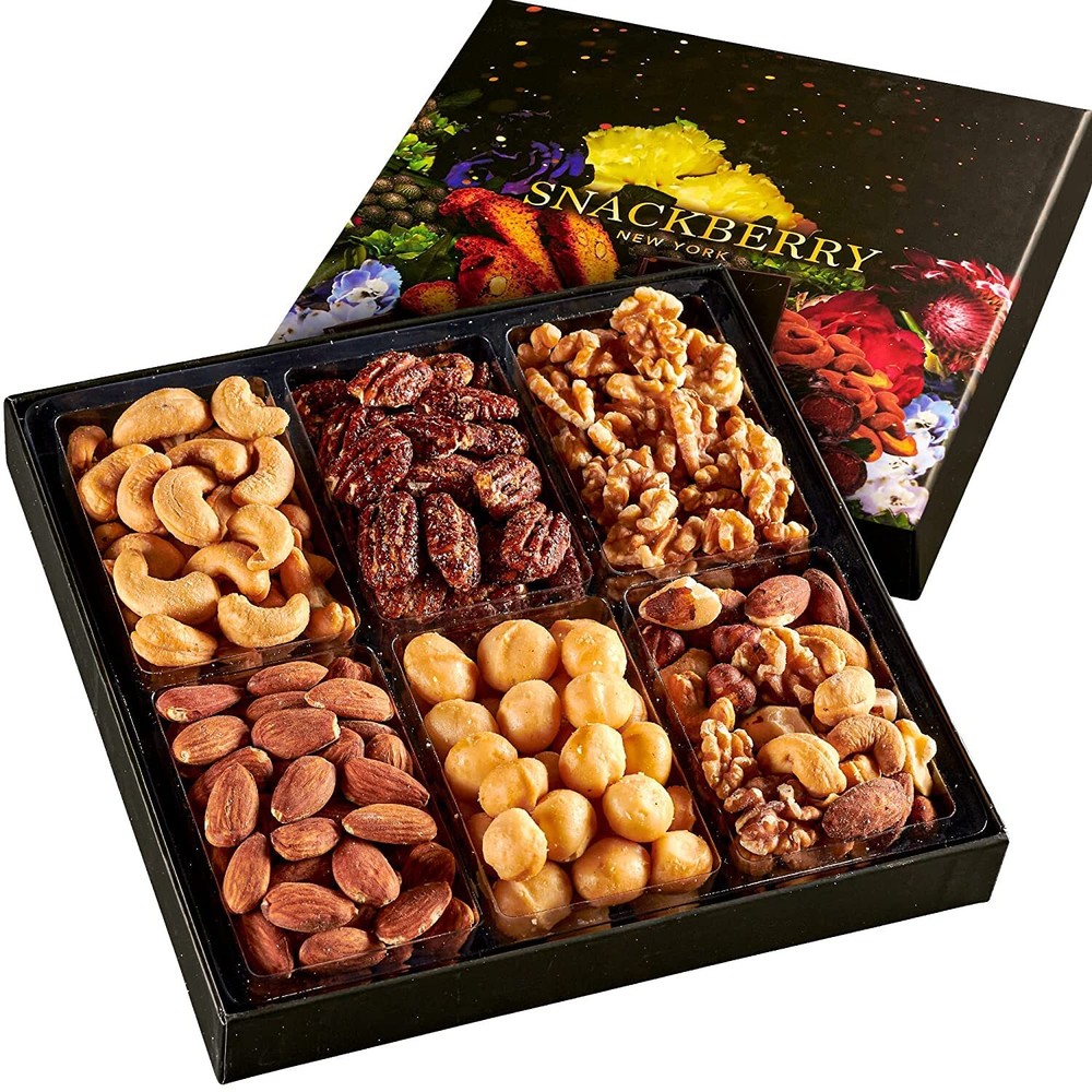 Gourmet Nuts Gift Basket in Elegant Box – Perfect Father’s Day Snack Set