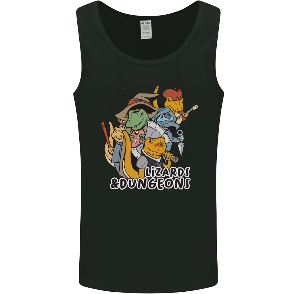 Dungeons & Lizards Role Play Games RPG Mens Vest Tank Top