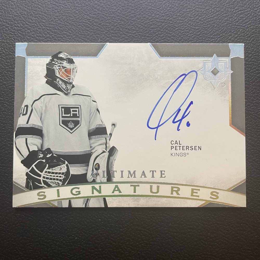 2021-22 Upper Deck Ultimate Collection Cal Petersen Ultimate Signatures US-CP Hockey Card