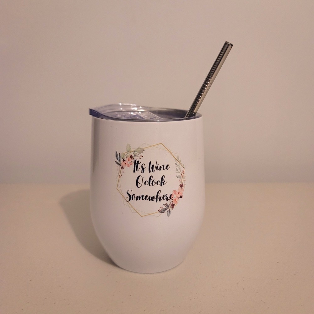 It's Wine O'clock Somewhere Wine Tumbler