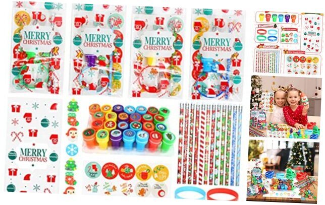 Christmas Stocking Stuffers Party Favors for Kids Christmas Stationery, 144pcs