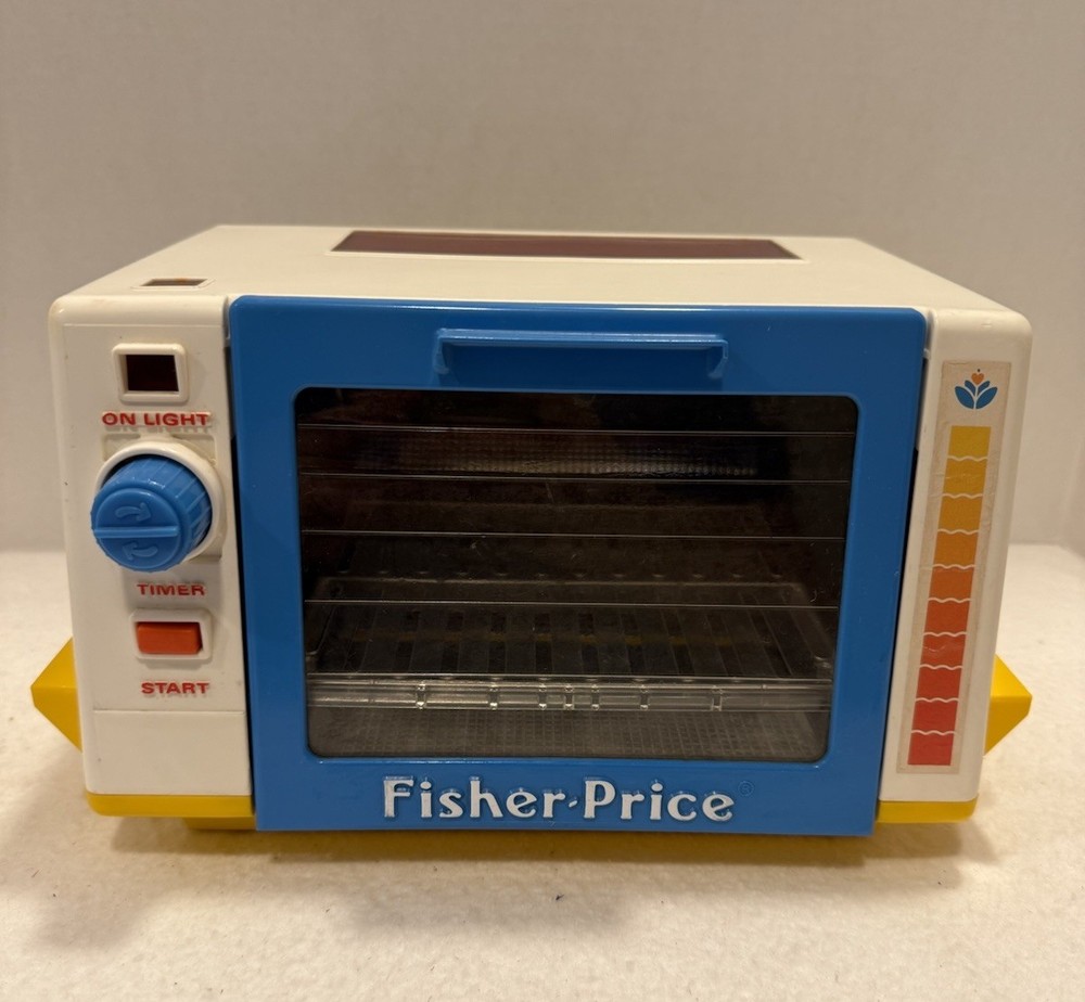 Fisher Price Magic Toaster Oven Glows with Timer for Pretend Play Fun