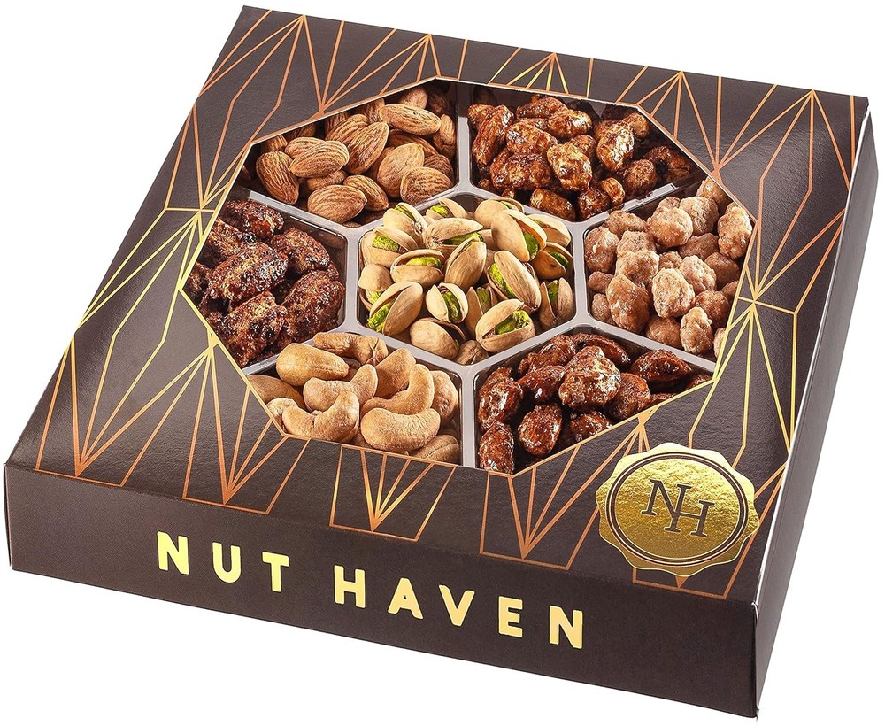 Fathers Day Nuts Gift Basket - Extra Large Assortment of Sweet & Roasted Treats  -image