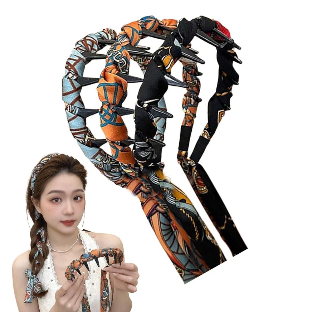 Retro Satin Cross Knot Hairband for Women - Converselyon Stretch Fabric Headwrap