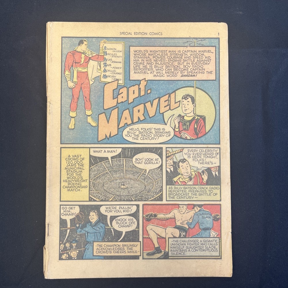 1940 Special Edition Comics #1 POOR .5 Complete Cover less