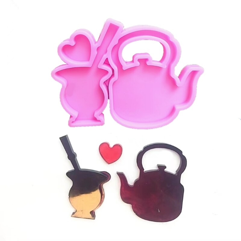 Teapot Earring Epoxy Resin Casting Silicone Mold for Keychain Pendant