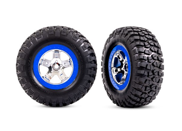 Traxxas 5869A BFGoodrich Slash SCT Pre-Glued 2WD Front Tires Blue Chrome Pair