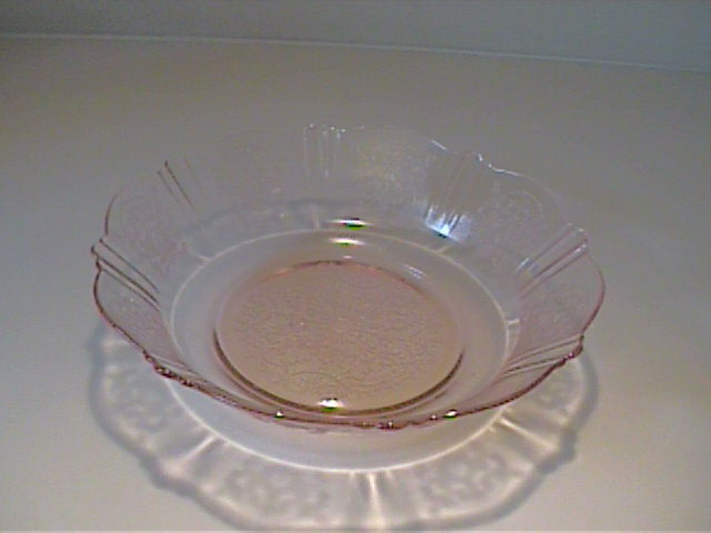 Vintage 1930s Pink American Sweetheart 6 Inch Depression Glass Cereal Bowl