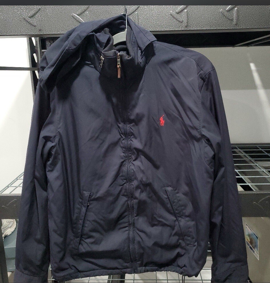 Polo Ralph Lauren Men’s Insulated Fleece Lined Full Zip Hooded Jacket Navy • Med